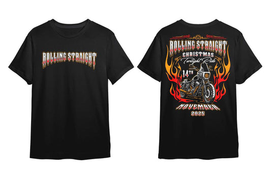Rolling Straight – Christmas Twilight Ride Tee